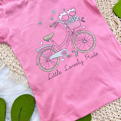 Conj. Blusa Little Lovely Ride e Short - Rose